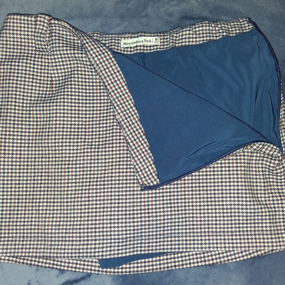 Abercrombie & Fitch Houndstooth Lined Skirt Size Medium